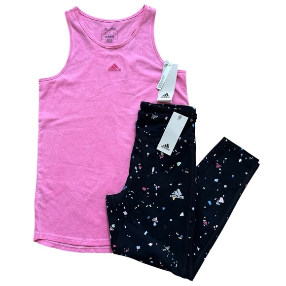 adidas Other - Adidas Girls Tank and Leggings Set Size L NWT
